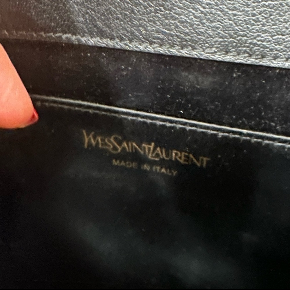 Yves Saint Laurent YSL Black on Black Clutch with Dust Bag - Picture 4 of 15